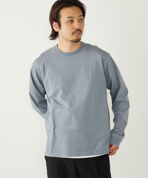 SHIPS Colors(シップス カラーズ)の「SHIPS Colors:フェードカラー クルーネック ロンT◇(Tシャツ/カットソー・メンズ・ブルー/ブラック/オリーブ・MEDIUM/LARGE/X-LARGE)」の20枚目の写真