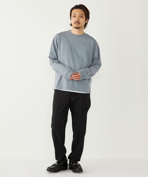 SHIPS Colors(シップス カラーズ)の「SHIPS Colors:フェードカラー クルーネック ロンT◇(Tシャツ/カットソー・メンズ・ブルー/ブラック/オリーブ・MEDIUM/LARGE/X-LARGE)」の22枚目の写真