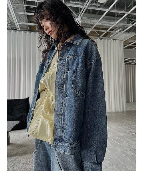ELCHELE（エルチェレ）の「UNIVERSAL E07 DENIM JKT（デニムジャケット・レディース・ブルー/インディゴブルー・FREE）」の21枚目の写真