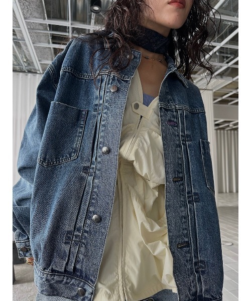 ELCHELE（エルチェレ）の「UNIVERSAL E07 DENIM JKT（デニムジャケット・レディース・ブルー/インディゴブルー・FREE）」の18枚目の写真