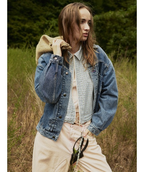 ELCHELE（エルチェレ）の「UNIVERSAL E07 DENIM JKT（デニムジャケット・レディース・ブルー/インディゴブルー・FREE）」の7枚目の写真