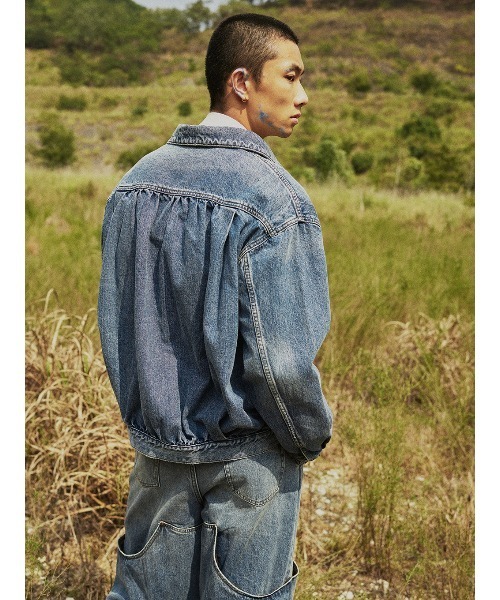 ELCHELE（エルチェレ）の「UNIVERSAL E07 DENIM JKT（デニムジャケット・レディース・ブルー/インディゴブルー・FREE）」の5枚目の写真