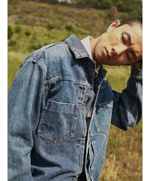 ELCHELE（エルチェレ）の「UNIVERSAL E07 DENIM JKT（デニムジャケット・レディース・ブルー/インディゴブルー・FREE）」の3枚目の写真