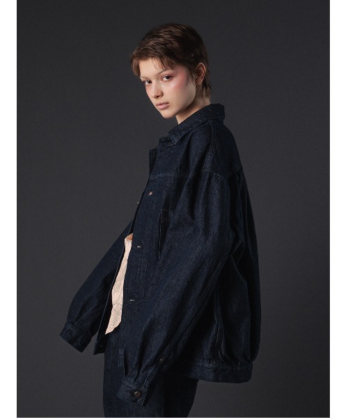 ELCHELE（エルチェレ）の「UNIVERSAL E07 DENIM JKT（デニムジャケット・レディース・ブルー/インディゴブルー・FREE）」の11枚目の写真