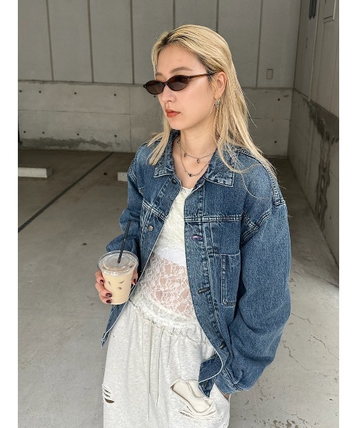 ELCHELE（エルチェレ）の「UNIVERSAL E07 DENIM JKT（デニムジャケット・レディース・ブルー/インディゴブルー・FREE）」の22枚目の写真