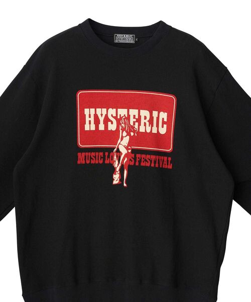 HYSTERIC GLAMOUR(ヒステリックグラマー)の「MUSIC LOVERS FESTIVAL Tシャツ(Tシャツ/カットソー・メンズ・ブラック/ホワイト/ピンク・SMALL/MEDIUM/LARGE/X-LARGE)」の4枚目の写真