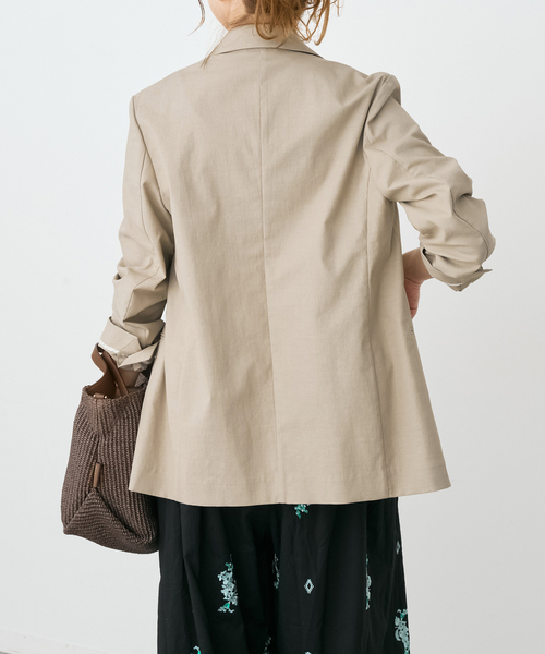 Spick & Span（スピックアンドスパン）の「サマークロスダブルジャケット（テーラードジャケット・レディース・ネイビー/ベージュ・38/36）」の7枚目の写真