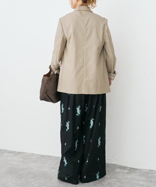 Spick & Span（スピックアンドスパン）の「サマークロスダブルジャケット（テーラードジャケット・レディース・ネイビー/ベージュ・38/36）」の9枚目の写真