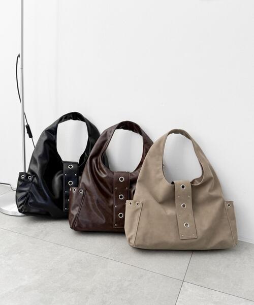 WEGO（ウィゴー）の「WEGO/ハトメデザインワンハンドルトート（トートバッグ・レディース・ベージュ/ブラウン/ブラック・FREE）」の20枚目の写真