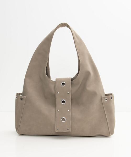 WEGO（ウィゴー）の「WEGO/ハトメデザインワンハンドルトート（トートバッグ・レディース・ベージュ/ブラウン/ブラック・FREE）」の14枚目の写真