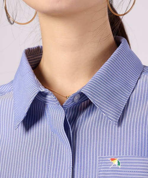 Arnold Palmer（アーノルドパーマー）の「イージーケア アソート ストライプシャツ（シャツ/ブラウス・レディース・ブルー系1/ブルー系2/ブルー系3・S/L/M）」の13枚目の写真