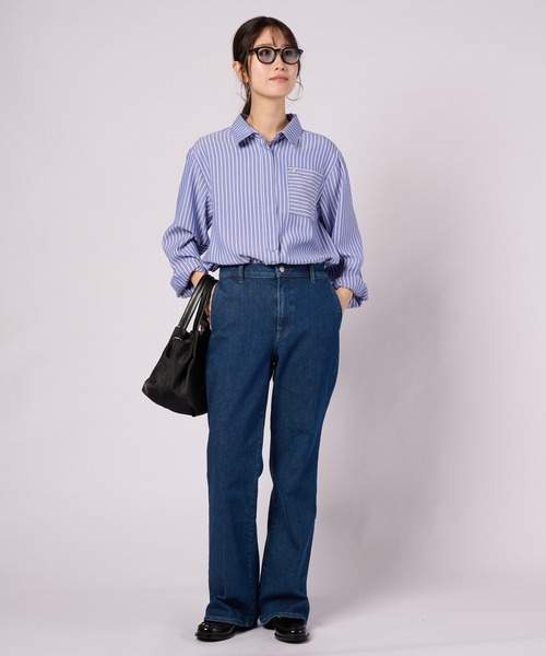 Arnold Palmer（アーノルドパーマー）の「イージーケア アソート ストライプシャツ（シャツ/ブラウス・レディース・ブルー系1/ブルー系2/ブルー系3・S/L/M）」の8枚目の写真