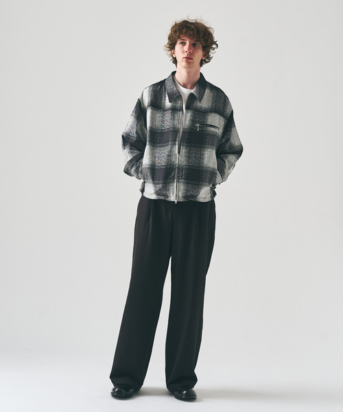 417 EDIFICE(フォーワンセブンエディフィス)の「オンブレチェックジップブルゾン(その他アウター・メンズ・ブラウン/ブラック・LARGE/MEDIUM)」の3枚目の写真