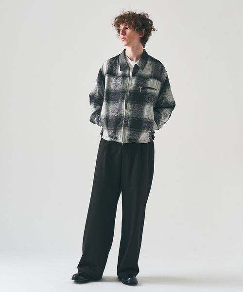 417 EDIFICE(フォーワンセブンエディフィス)の「オンブレチェックジップブルゾン(その他アウター・メンズ・ブラウン/ブラック・LARGE/MEDIUM)」の5枚目の写真