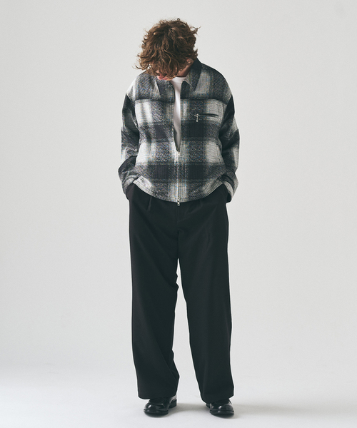 417 EDIFICE(フォーワンセブンエディフィス)の「オンブレチェックジップブルゾン(その他アウター・メンズ・ブラウン/ブラック・LARGE/MEDIUM)」の6枚目の写真