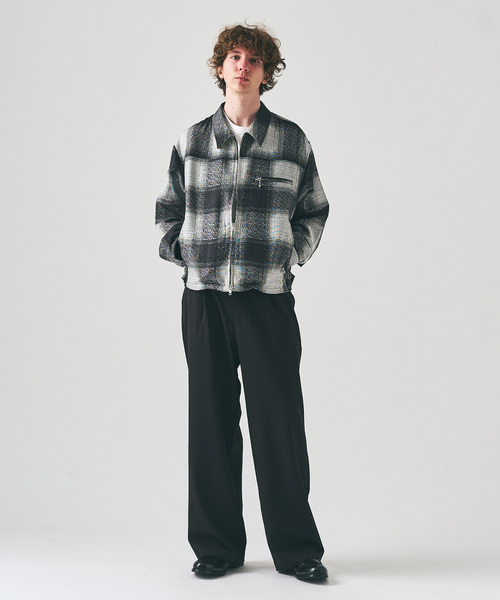 417 EDIFICE(フォーワンセブンエディフィス)の「オンブレチェックジップブルゾン(その他アウター・メンズ・ブラウン/ブラック・LARGE/MEDIUM)」の7枚目の写真