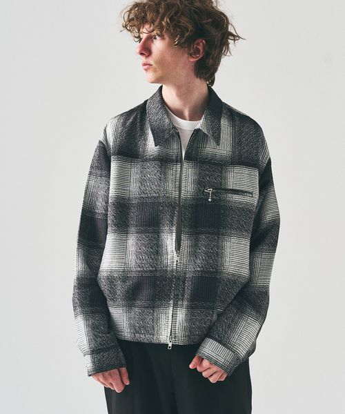 417 EDIFICE(フォーワンセブンエディフィス)の「オンブレチェックジップブルゾン(その他アウター・メンズ・ブラウン/ブラック・LARGE/MEDIUM)」の13枚目の写真