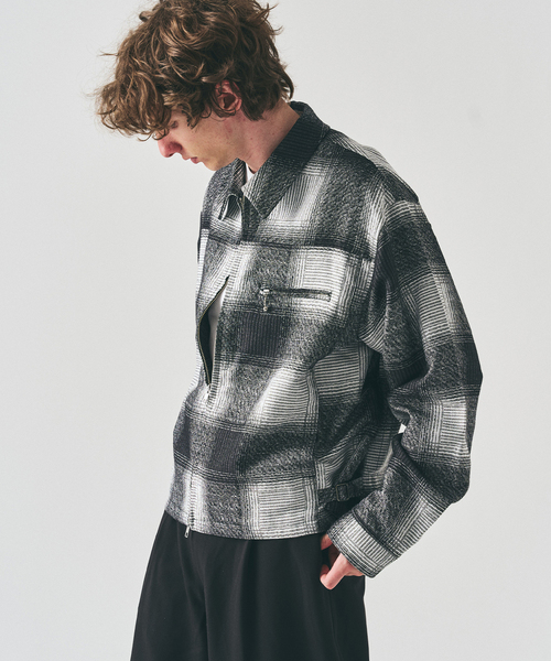 417 EDIFICE(フォーワンセブンエディフィス)の「オンブレチェックジップブルゾン(その他アウター・メンズ・ブラウン/ブラック・LARGE/MEDIUM)」の15枚目の写真