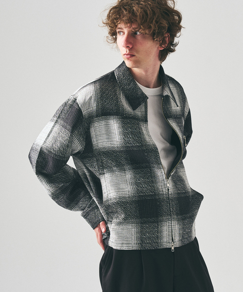 417 EDIFICE(フォーワンセブンエディフィス)の「オンブレチェックジップブルゾン(その他アウター・メンズ・ブラウン/ブラック・LARGE/MEDIUM)」の18枚目の写真