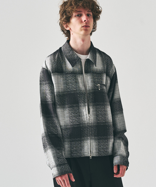 417 EDIFICE(フォーワンセブンエディフィス)の「オンブレチェックジップブルゾン(その他アウター・メンズ・ブラウン/ブラック・LARGE/MEDIUM)」の21枚目の写真