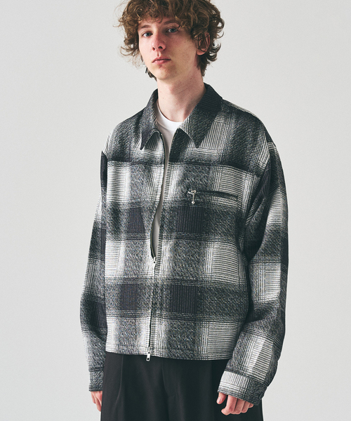 417 EDIFICE(フォーワンセブンエディフィス)の「オンブレチェックジップブルゾン(その他アウター・メンズ・ブラウン/ブラック・LARGE/MEDIUM)」の22枚目の写真