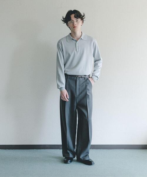 SENSE OF PLACE by URBAN RESEARCH（センスオブプレイスバイアーバンリサーチ）の「『洗濯可/防花粉』SKINProofニットポロシャツ（ニット/セーター・メンズ・ネイビー/チャコールグレー/ライトグレー・LARGE/MEDIUM）」の14枚目の写真