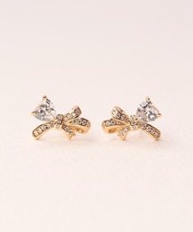 NOIR DE POUPEE（ノワールドプーペ）の「【WEB限定】silver925 キュービックジルコニア リボンピアス（ピアス（両耳用））」
