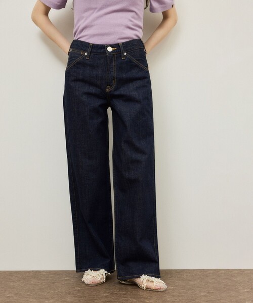 ADAM ET ROPE'(アダムエロペ)の「【NEEDBY for ADAM ET ROPE'】別注 WESTERN MEI(デニムパンツ・レディース・ネイビー/ブルー・24/25/26/23)」の1枚目の写真