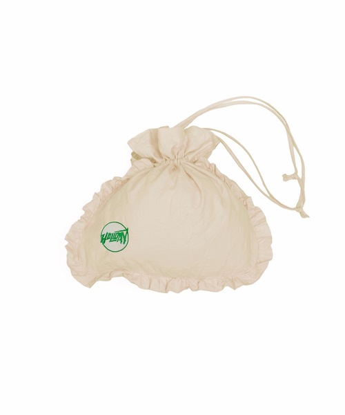 HOLIDAY(ホリデイ)の「RUFFLE POCHETTE (CIRCLE LOGO) ラッフルポシェット (サークルロゴ)(ショルダーバッグ・レディース・ベージュ/レッド/ピンク/ブラック・ONE SIZE)」の3枚目の写真