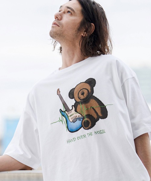 CAMBIO(カンビオ)の「mt10272- ビッグシルエットプリント×刺繍T(Rock Bear) Tシャツ(CASD-178)(Tシャツ/カットソー・メンズ・ホワイト×グリーン/ホワイト×レッド/ホワイト×イエロー・XL/L/M/S)」の22枚目の写真