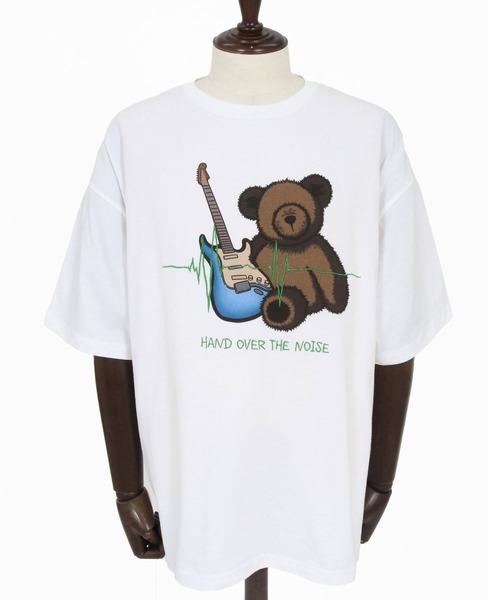 CAMBIO(カンビオ)の「mt10272- ビッグシルエットプリント×刺繍T(Rock Bear) Tシャツ(CASD-178)(Tシャツ/カットソー・メンズ・ホワイト×グリーン/ホワイト×レッド/ホワイト×イエロー・XL/L/M/S)」の14枚目の写真