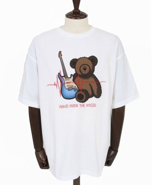 CAMBIO(カンビオ)の「mt10272- ビッグシルエットプリント×刺繍T(Rock Bear) Tシャツ(CASD-178)(Tシャツ/カットソー・メンズ・ホワイト×グリーン/ホワイト×レッド/ホワイト×イエロー・XL/L/M/S)」の15枚目の写真