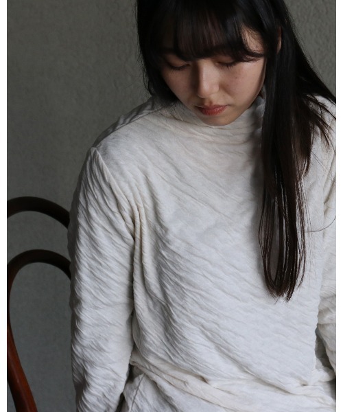 sanpo kuschel（サンポクシェル）の「さりげない立体トップス（Tシャツ/カットソー・レディース・ホワイト・FREE）」の3枚目の写真