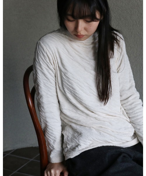 sanpo kuschel（サンポクシェル）の「さりげない立体トップス（Tシャツ/カットソー・レディース・ホワイト・FREE）」の11枚目の写真