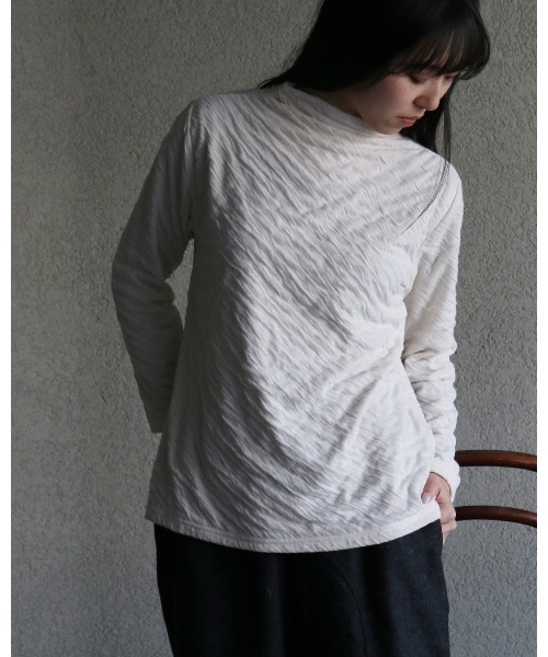 sanpo kuschel（サンポクシェル）の「さりげない立体トップス（Tシャツ/カットソー・レディース・ホワイト・FREE）」の13枚目の写真
