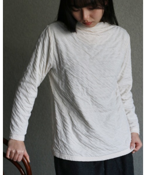sanpo kuschel（サンポクシェル）の「さりげない立体トップス（Tシャツ/カットソー・レディース・ホワイト・FREE）」の18枚目の写真