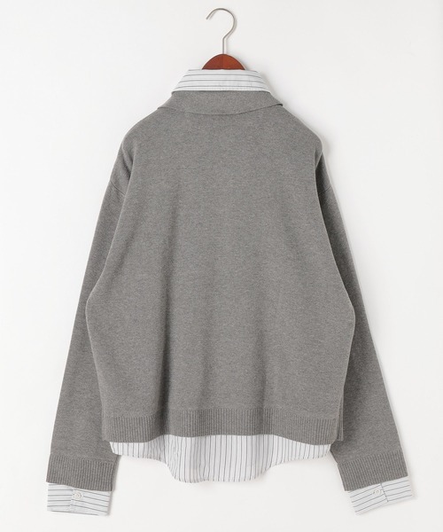 niko and...（ニコアンド）の「重ね襟レイヤードカーディガン（カーディガン/ボレロ・メンズ・グレー/ダークブラウン/ブラック・LARGE/MEDIUM）」の10枚目の写真