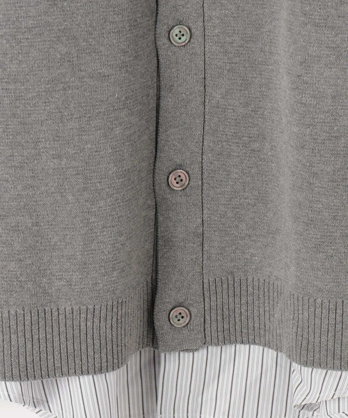 niko and...（ニコアンド）の「重ね襟レイヤードカーディガン（カーディガン/ボレロ・メンズ・グレー/ダークブラウン/ブラック・LARGE/MEDIUM）」の12枚目の写真