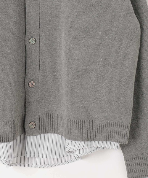 niko and...（ニコアンド）の「重ね襟レイヤードカーディガン（カーディガン/ボレロ・メンズ・グレー/ダークブラウン/ブラック・LARGE/MEDIUM）」の17枚目の写真