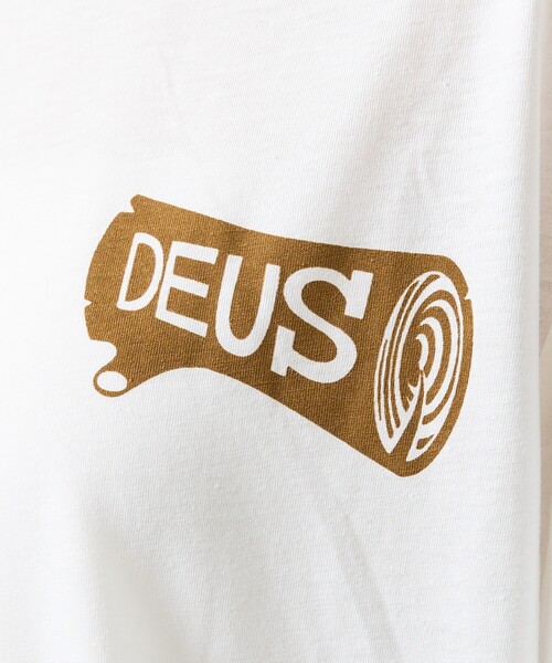 DEUS EX MACHINA(デウスエクスマキナ)の「【Deus Ex Machina / デウスエクスマキナ】 Log Tee / ロゴ Tシャツ / ユニセックス(Tシャツ/カットソー・メンズ・ネイビー/アイボリー・L/M)」の7枚目の写真