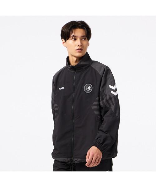 hummel(ヒュンメル)の「hummel/ヒュンメル H.FC ウーブンジャケット(ナイロンジャケット・レディース・グレー/ブルー/ブラック・L/XL/M)」の2枚目の写真
