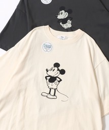 Disney/ディズニーコラボ DISCUS/ディスカス オーバーサイズ ショート丈&レギュラー丈 ミッキーマウス 半袖Tシャツ/レディース メンズ