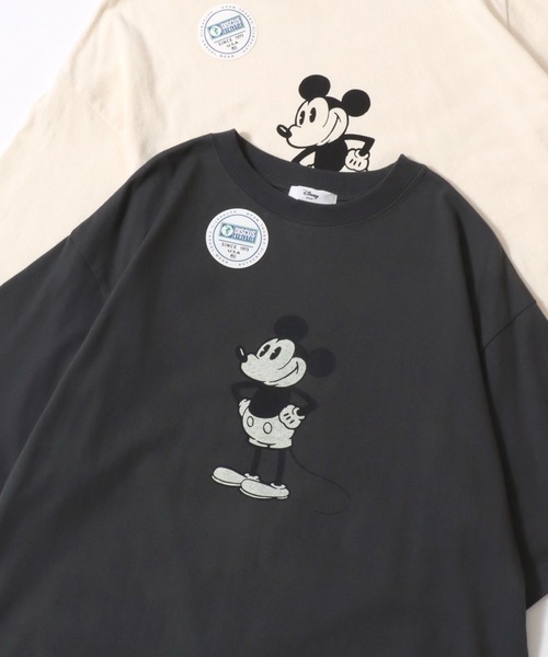 Disney(ディズニー)の「Disney/ディズニーコラボ DISCUS/ディスカス オーバーサイズ ショート丈&レギュラー丈 ミッキーマウス 半袖Tシャツ/レディース メンズ(Tシャツ/カットソー・レディース・ブラック/ブラック系その他2/ブラック系その他/ホワイト系その他2/ブラック系その他3/ホワイト/ホワイト系その他/ホワイト系その他3・M/L)」の5枚目の写真