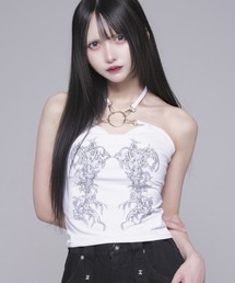 REFLEM/レフレム』ダブルガーゼダメージデザイントップス（Tシャツ