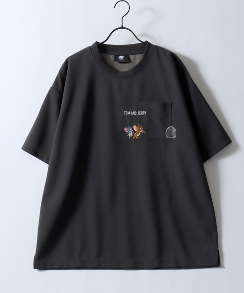 Tom&Jerry(トムアンドジェリー)の「Tom&Jerry/トムとジェリー アムンゼン オーバーサイズ ワンポイント刺繍 ポケット 半袖Tシャツ レディース メンズ(Tシャツ/カットソー・レディース・スミクロ/ブルー/ホワイト/ライトグレー・M/L/LL)」の6枚目の写真