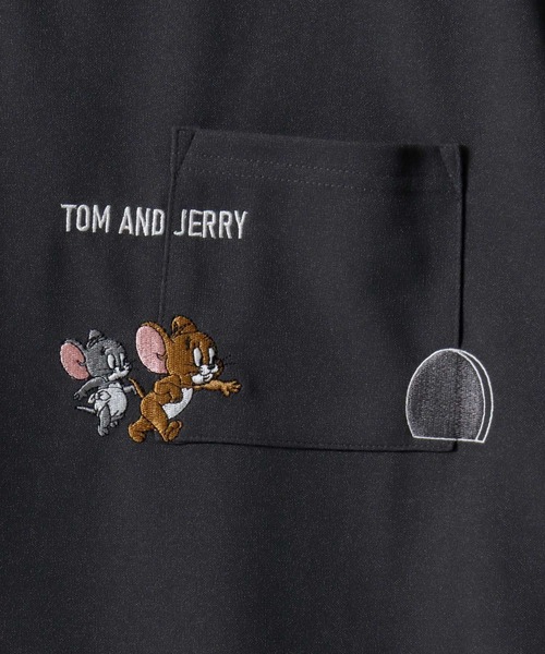 Tom&Jerry(トムアンドジェリー)の「Tom&Jerry/トムとジェリー アムンゼン オーバーサイズ ワンポイント刺繍 ポケット 半袖Tシャツ レディース メンズ(Tシャツ/カットソー・レディース・スミクロ/ブルー/ホワイト/ライトグレー・M/L/LL)」の15枚目の写真