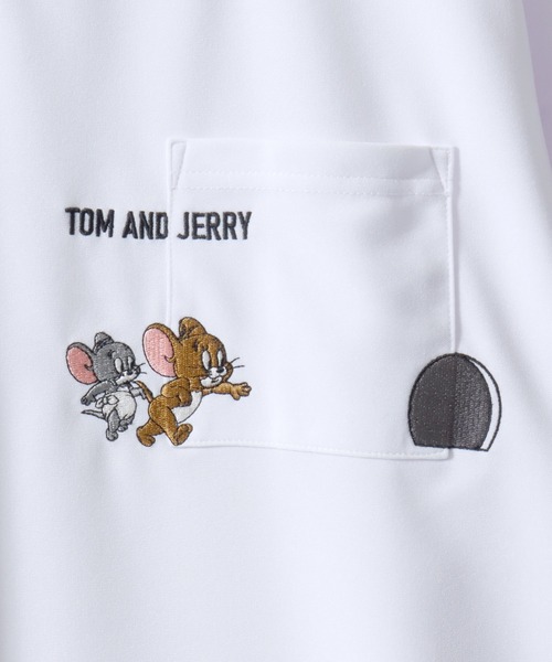Tom&Jerry(トムアンドジェリー)の「Tom&Jerry/トムとジェリー アムンゼン オーバーサイズ ワンポイント刺繍 ポケット 半袖Tシャツ レディース メンズ(Tシャツ/カットソー・レディース・スミクロ/ブルー/ホワイト/ライトグレー・M/L/LL)」の14枚目の写真