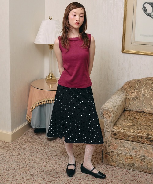Unblend(アンブレンド)の「【Unblend】ベルト付き ローライズ アソート チューリップスカート(スカート・レディース・ブラック/グレー系/グレー/ブラック系・M/S)」の2枚目の写真