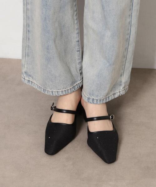 ESPERANZA（エスペランサ）の「BIGリボン2WAYミュール（サンダル・レディース・アイボリー系2/ブルー系2/ブラック系2・LL/L/M/S）」の2枚目の写真