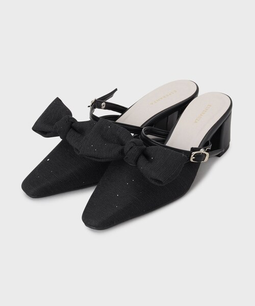 ESPERANZA（エスペランサ）の「BIGリボン2WAYミュール（サンダル・レディース・アイボリー系2/ブルー系2/ブラック系2・LL/L/M/S）」の4枚目の写真